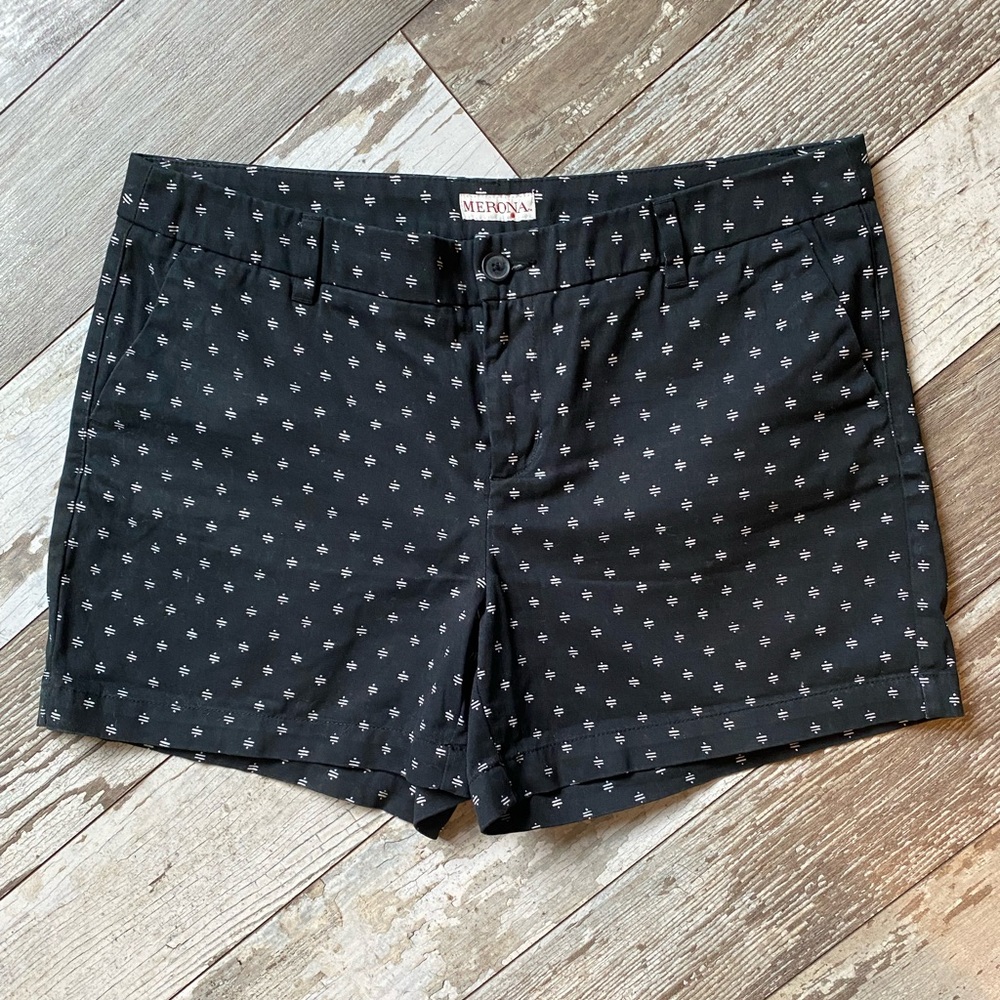 Unique Black Patterned Women's Shorts